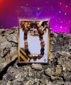 PULSERA DE PALO SANTO CON OJO DE TIGRE - ENVIO INCLUIDO.